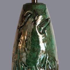 Artos Kabartmalı Koyu Yeşil Abajur